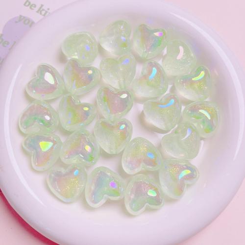 Plated Acrylic Beads Heart DIY Approx 2.8mm Sold By Bag