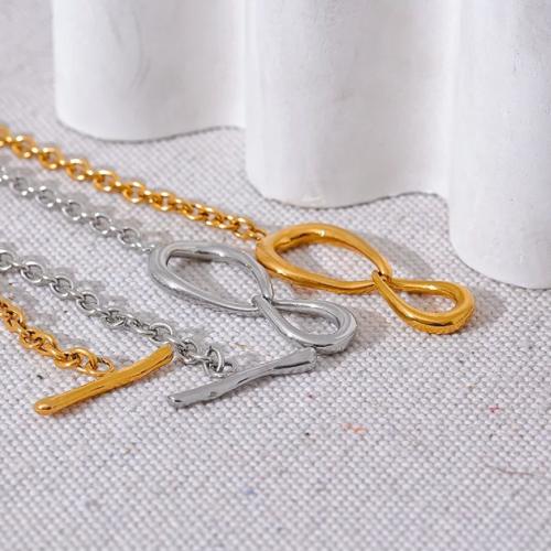 Stainless Steel Jewelry Necklace 304 Stainless Steel Vacuum Ion Plating for woman Sold By PC