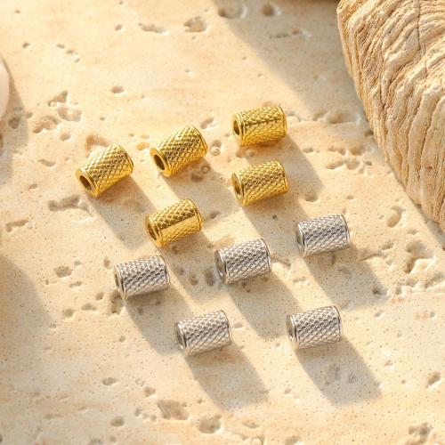 Edelstahl-Beads, 304 Edelstahl, Zylinder, DIY, keine, 6x9mm, 10PCs/Tasche, verkauft von Tasche