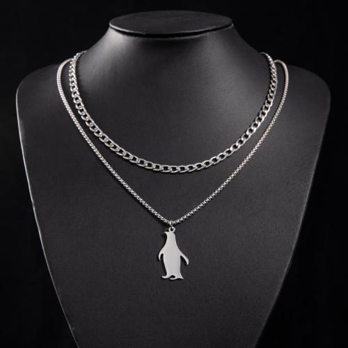 Stainless Steel Jewelry Necklace 304 Stainless Steel Penguin fashion jewelry & for woman Sold By PC