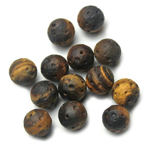 Natural Tiger Eye Beads Round DIY yellow Sold By PC