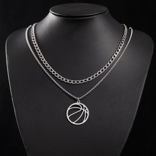 Stainless Steel Jewelry Necklace 304 Stainless Steel Basketball fashion jewelry & for woman Sold By PC