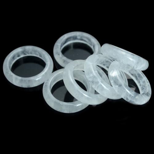 Naturliga Quartz Fingerring, Clear Quartz, Donut, mode smycken & Unisex & olika storlek för val, klar, Säljs av PC