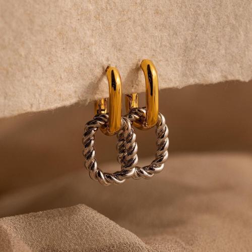 Brass Drop Earring plated for woman mixed colors Sold By Pair