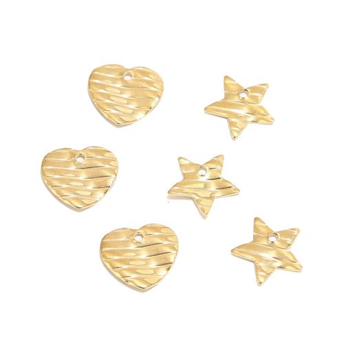 Stainless Steel Pendants 304 Stainless Steel gold color plated DIY Sold By PC