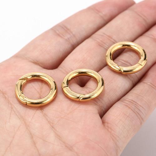 Stainless Steel Jewelry Clasp 304 Stainless Steel Round plated DIY Sold By PC