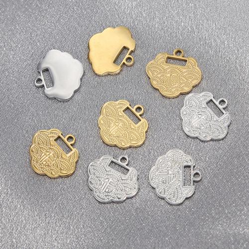 Stainless Steel Pendants 304 Stainless Steel plated DIY Sold By PC