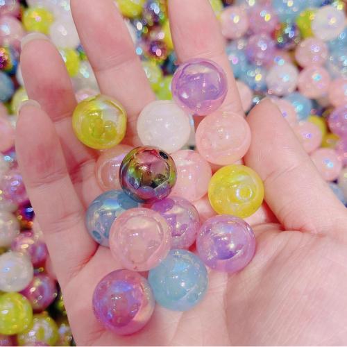 Plated Acrylic Beads Round DIY 16mm Approx 3mm Sold By Bag