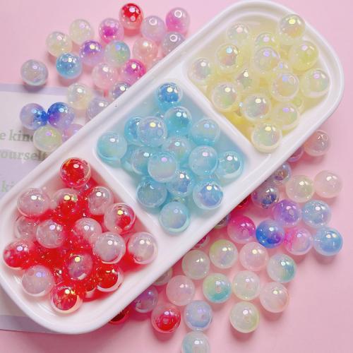 Plated Acrylic Beads Round DIY 16mm Approx 2.5mm Sold By Bag