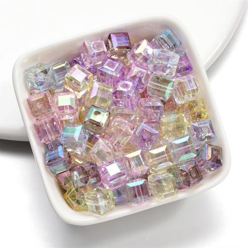 Transparent Acrylic Beads Square DIY 8mm Approx 1.5mm Sold By Bag