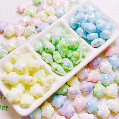 Plated Acrylic Beads Cloud DIY Sold By Bag