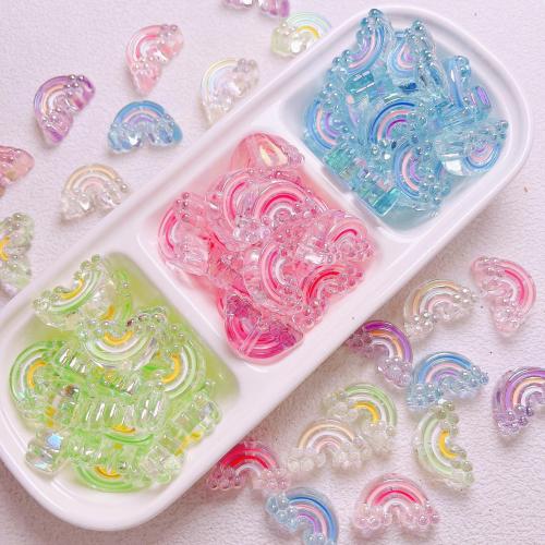 Plated Acrylic Beads Rainbow DIY & enamel Approx 3.5mm Sold By Bag