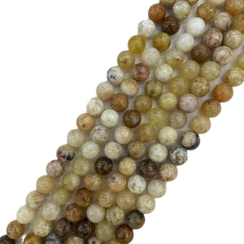 Gemstone Jewelry Beads Yellow Opal Round DIY mixed colors Sold By Strand