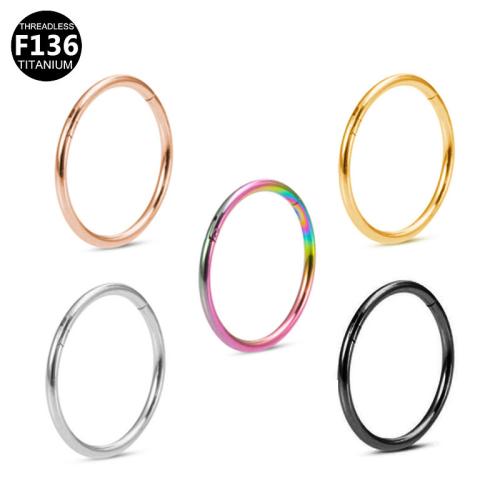 Aleación de titanio Joyería de Piercing para náriz, Donut, chapado, unisexo & diverso tamaño para la opción, más colores para la opción, Vendido por UD