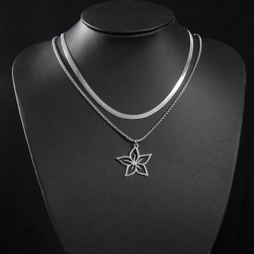 Stainless Steel Jewelry Necklace 304 Stainless Steel Flower fashion jewelry & for woman Sold By PC