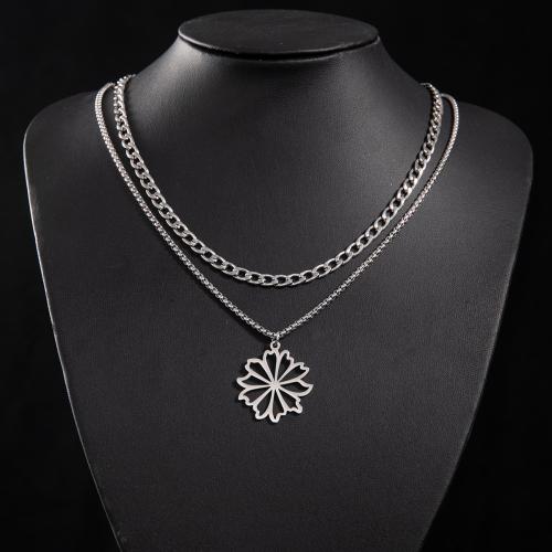 Stainless Steel Jewelry Necklace 304 Stainless Steel Daisy fashion jewelry & for woman Sold By PC