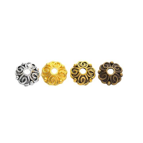 Zinc Alloy Bead Cap Flower plated DIY nickel lead & cadmium free 9mm Approx 2mm Approx Sold By Bag