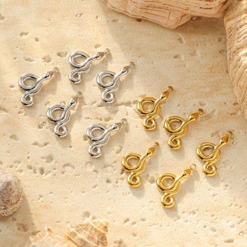 Stainless Steel Animal Pendants 304 Stainless Steel Snake Vacuum Ion Plating DIY Sold By Bag