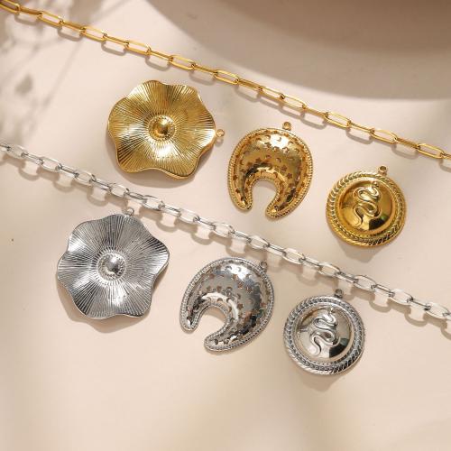 Stainless Steel Pendants 304 Stainless Steel Vacuum Ion Plating & DIY Sold By Bag