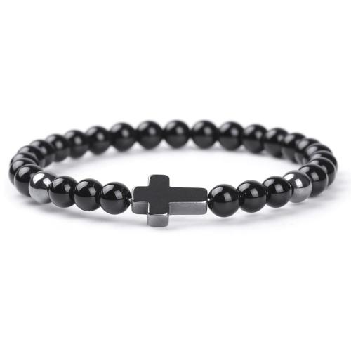 Gemstone Bracelets Natural Stone with Hematite & Unisex Length 17 cm Sold By PC