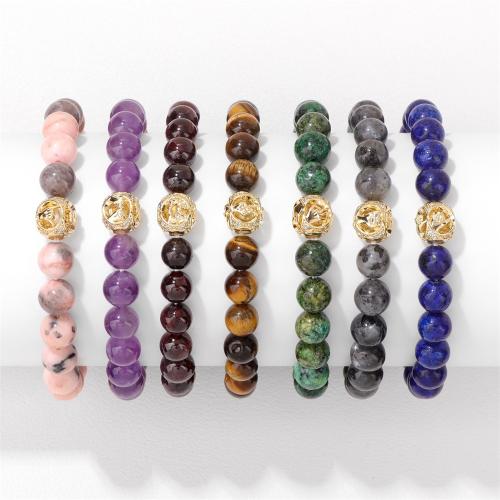 Gemstone Bracelets Natural Stone & Unisex Length 19 cm Sold By PC