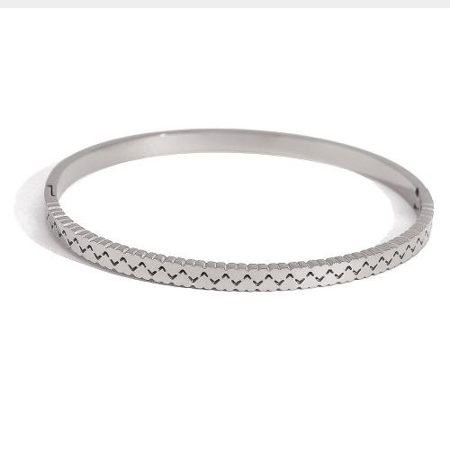 Stainless Steel Bangle 304 Stainless Steel plated fashion jewelry & for woman & hollow Sold By PC