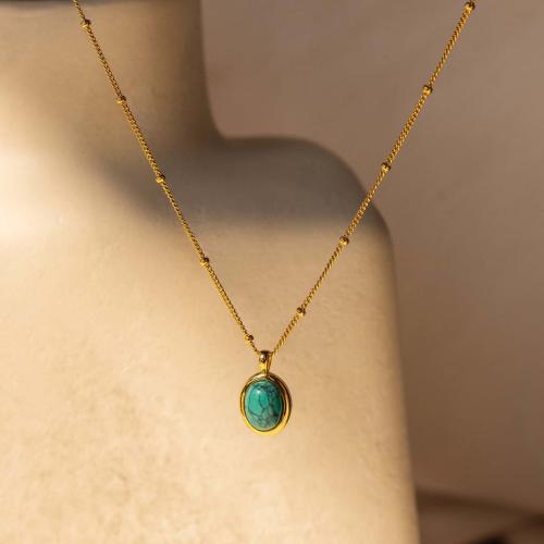 Collier de bijoux en acier inoxydable, Acier inoxydable 304, avec Gemme synthétique, pour femme, plus de couleurs à choisir, Longueur 41-50 cm, Vendu par PC