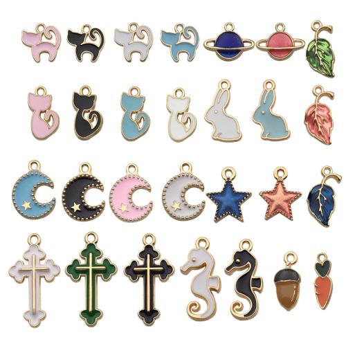 Zinc Alloy Enamel Pendants plated DIY Sold By Bag