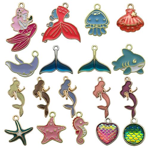 Zinc Alloy émail Pendants, alliage de zinc, Placage, DIY, plus de couleurs à choisir, 100PC/sac, Vendu par sac