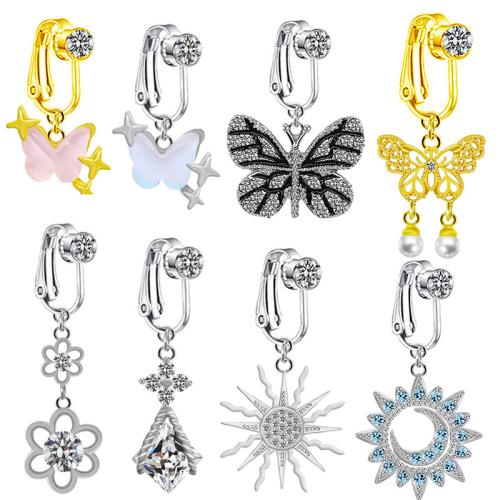 Zink Alloy belly ring, med Akryl, plated, Unisex & olika stilar för val & med strass, Säljs av PC