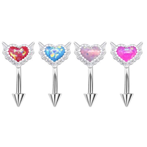 304 Edelstahl Dermal Piercing Schmuck, mit Acryl, Herz, Modeschmuck & unisex, keine, jewelry length 15-20mm, verkauft von PC