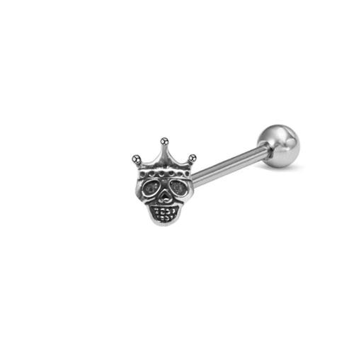 304 Stainless Steel tongue ring Unisex & enamel & with rhinestone Sold By PC