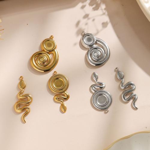 Stainless Steel Pendant Setting 304 Stainless Steel Vacuum Ion Plating & DIY Sold By Bag