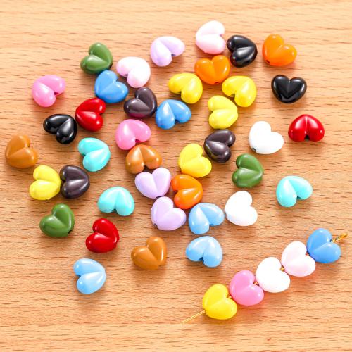 Resin Jewelry Beads Heart plated random style & DIY Sold By Bag