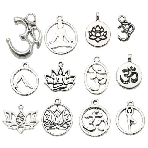 Sinc Alloy Pendants, plátáilte, DIY, dathanna níos mó le haghaidh rogha, 100ríomhairí pearsanta/Mála, Díolta De réir Mála