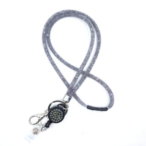 Key Chain, Resin, med Nylonsnor & Zinc Alloy, håndlavet, Unisex & med rhinestone, flere farver til valg, Længde Ca. 40 cm, Solgt af PC