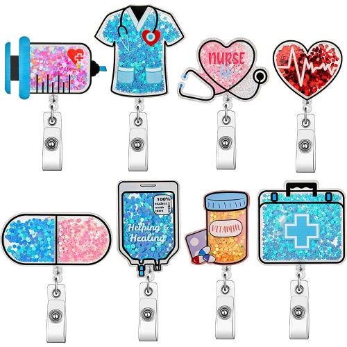 Acrylic Badge Holder Unisex & retractable Sold By PC