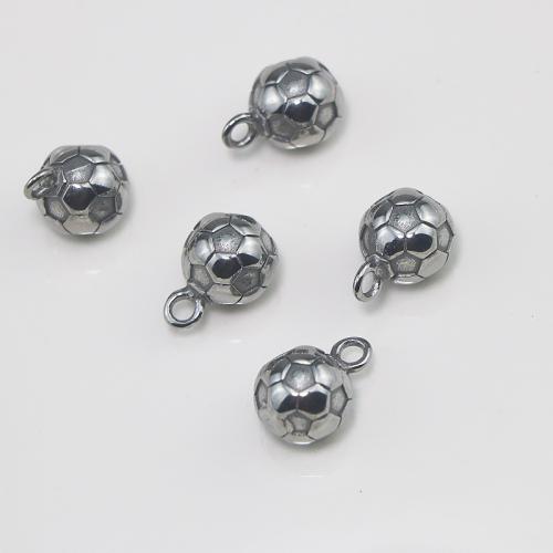 Stainless Steel Pendants 304 Stainless Steel Football DIY original color Sold By PC