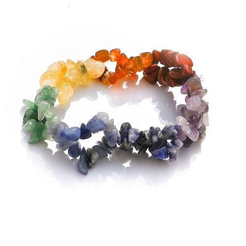 Gemstone Náramky, Drahokam, Nepravidelné, módní šperky & unisex, multi-barevný, about:5-8mm, Délka Cca 17-26 cm, Prodáno By PC