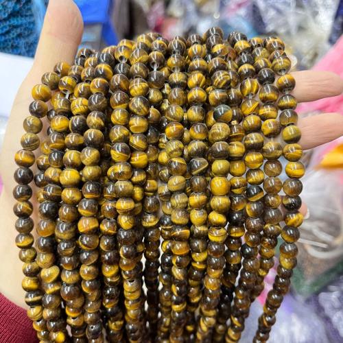 Natural Tiger Eye Beads Round DIY 8mm Approx 3mm Sold Per Approx 38 cm Strand