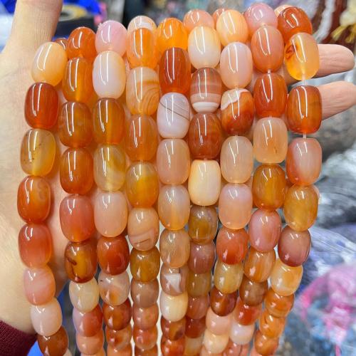 Prirodni Red ahat perle, Red Agate, Kolona, možete DIY, 13x18mm, Prodano Per Približno 38 cm Strand