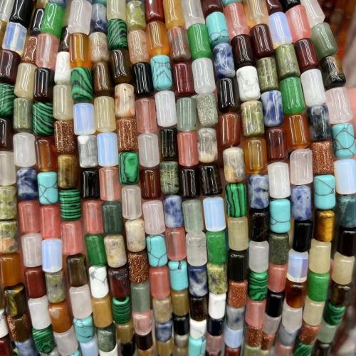 Grânulos de gemstone jóias, Pedra natural, Coluna, DIY & materiais diferentes para a escolha, Mais cores pare escolha, níquel, chumbo e cádmio livre, 6x10mm, Aprox 39PCs/Strand, vendido por Strand