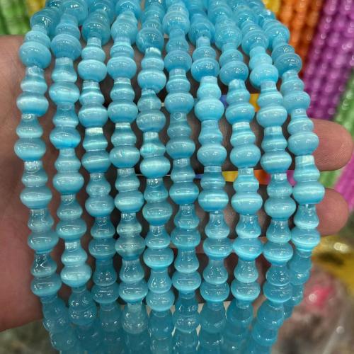 Gemstone smykker perler, Gipssten, Calabash, du kan DIY, flere farver til valg, nikkel, bly & cadmium fri, 8x12mm, Ca. 33pc'er/Strand, Solgt af Strand