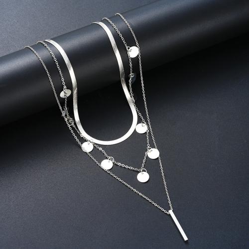 Zinc Alloy Jewelry Necklace plated three pieces & fashion jewelry & for woman Sold By Set