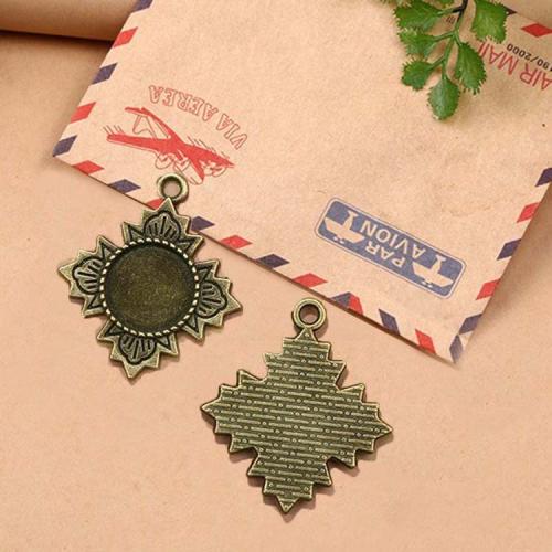 Zinc Alloy Pendant Cabochon Setting plated DIY 12mm Sold By Bag