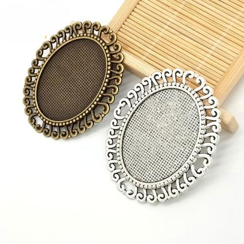 Zink-Legierung Cabochon Weissgold, Zinklegierung, plattiert, DIY, keine, 30x40mm, 100PCs/Tasche, verkauft von Tasche