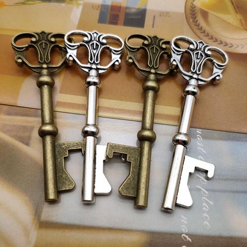 Zinc Alloy Key Pendler, forgyldt, du kan DIY, flere farver til valg, Solgt af PC