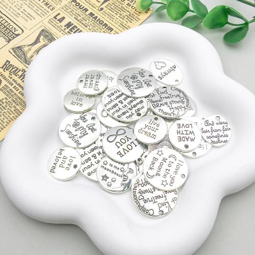 Zinc Alloy Tag Charm plated DIY Sold By Bag