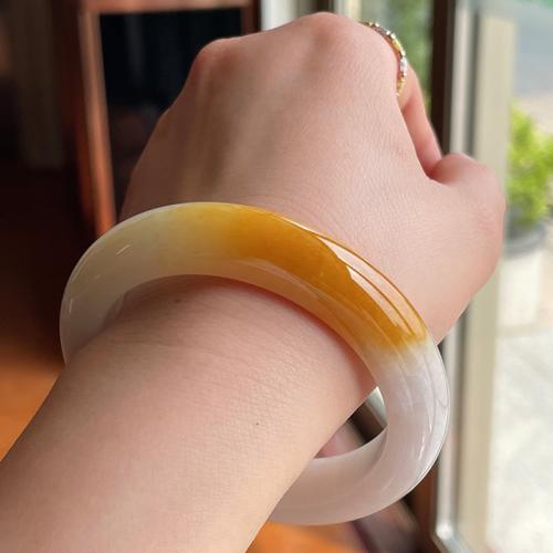 Jadeite Bangle & for woman yellow Sold By PC