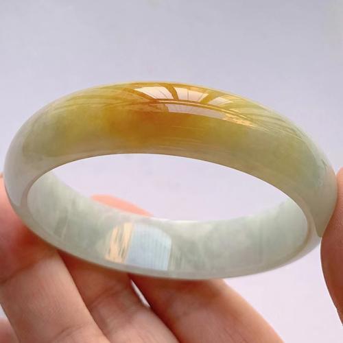 Jadite Bangle, forskellig størrelse for valg & for kvinde, gul, Solgt af PC